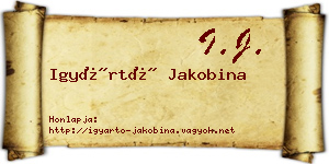 Igyártó Jakobina névjegykártya